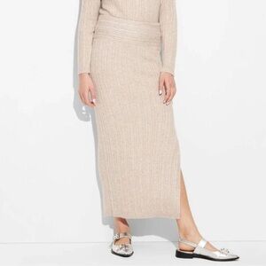 NWT Women's Maxi Sweater Skirt - Wild Fable in Oatmeal